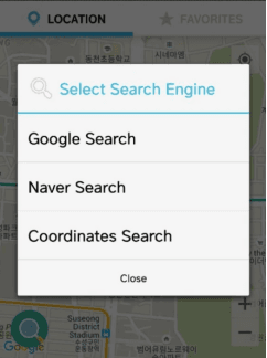 tap the search icon