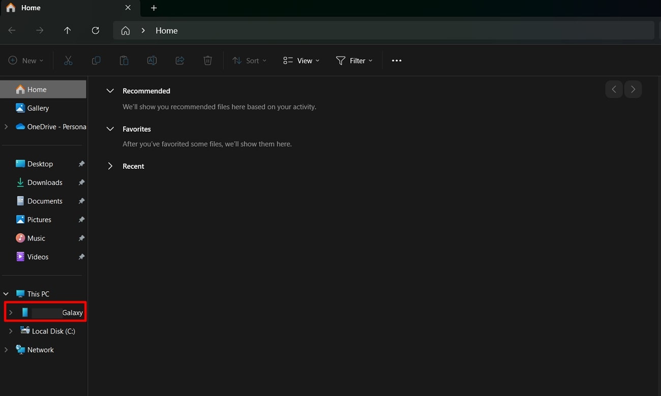 access your device storage