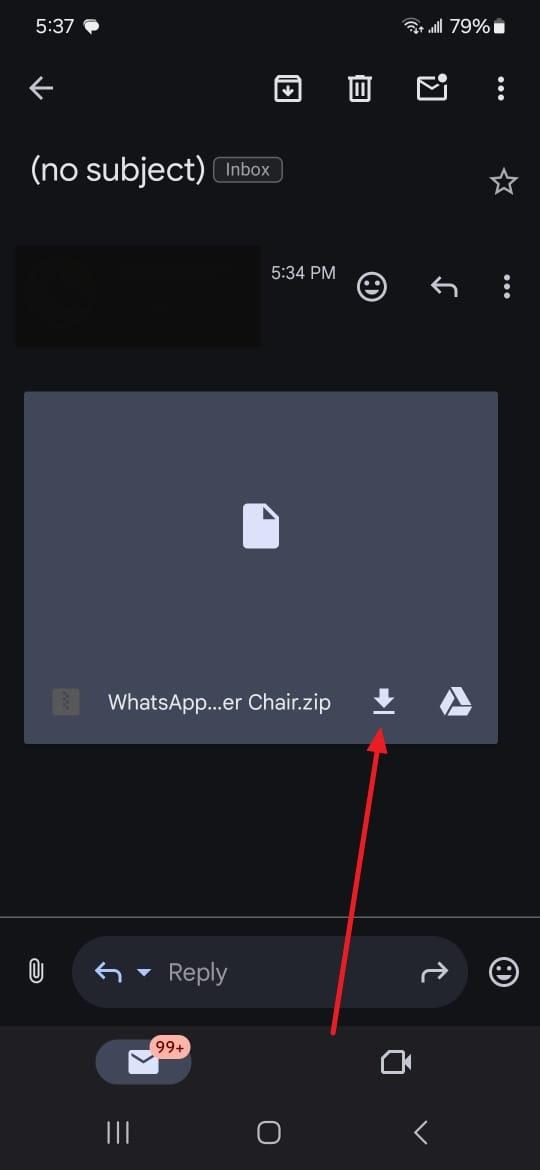 press the download icon