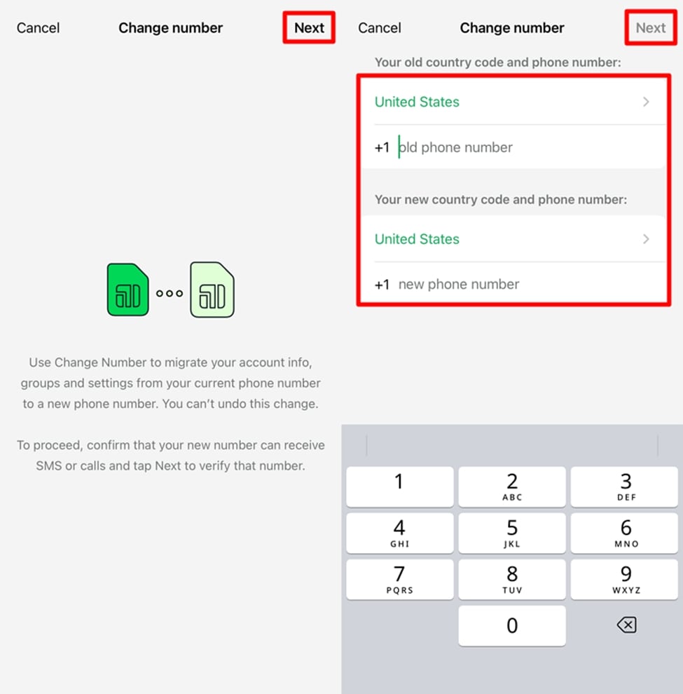 change number on iphone successfully