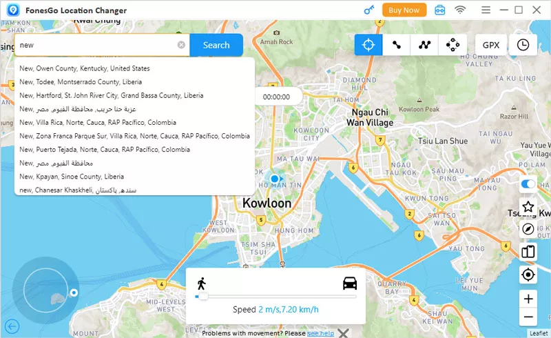 type location in fonesgo location changer
