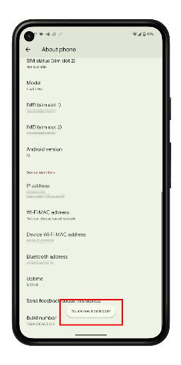 use developer option to mock location